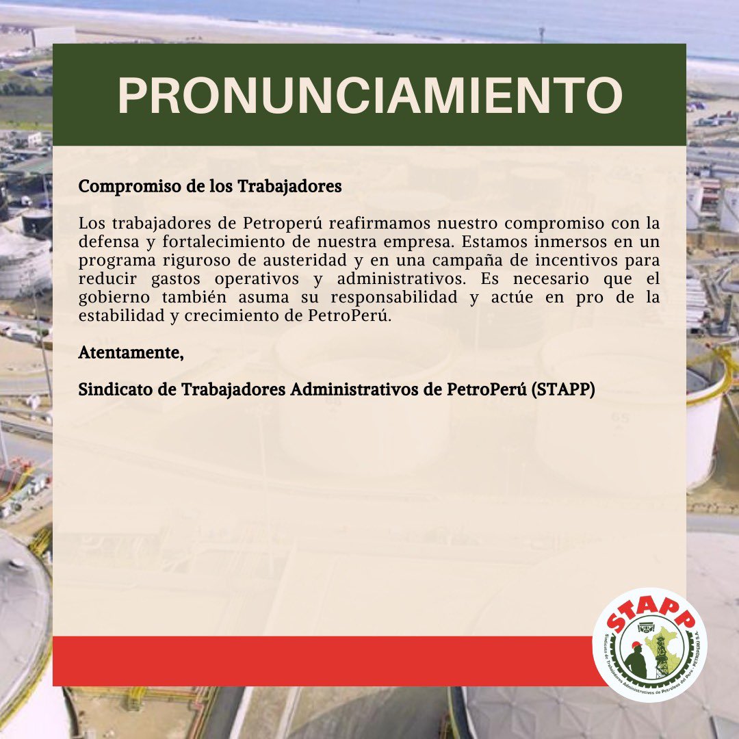 StappOficial's tweet photo. A Todos los Peruanos 🚨 📢
@elcomercio_peru @peru21noticias @PTV_Noticias @rmapalacios @laencerronaperu @UltimaHoracom @larepublica_pe @congresoperu @atvpe @americatv_peru @presidenciaperu @pcmperu @salhuanacavides @Caretas @MEF_Peru @PanoramaPTV @MinemPeru @Politica_LR https://t.co/IlSdfquPe2