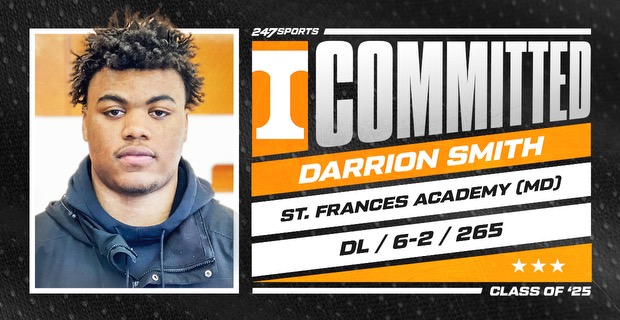 BREAKING: Maryland defensive lineman Darrion Smith has committed to Tennessee.

"They've been building every year, and I just want to come and help them build some more."

Smith details his decision with <a href="/RyanCallahan247/">Ryan Callahan</a> ⬇️

🔗: 247sports.com/college/tennes…