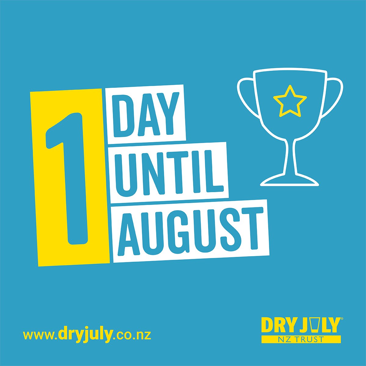 Well 👏 done 👏 legends! 👏 You've made it through your final day of Dry July... with only ONE DAY to go! Keep it up!

Don't forget, there's still time to remind your friends and family to donate! 🤜 bit.ly/3U4ZLGh