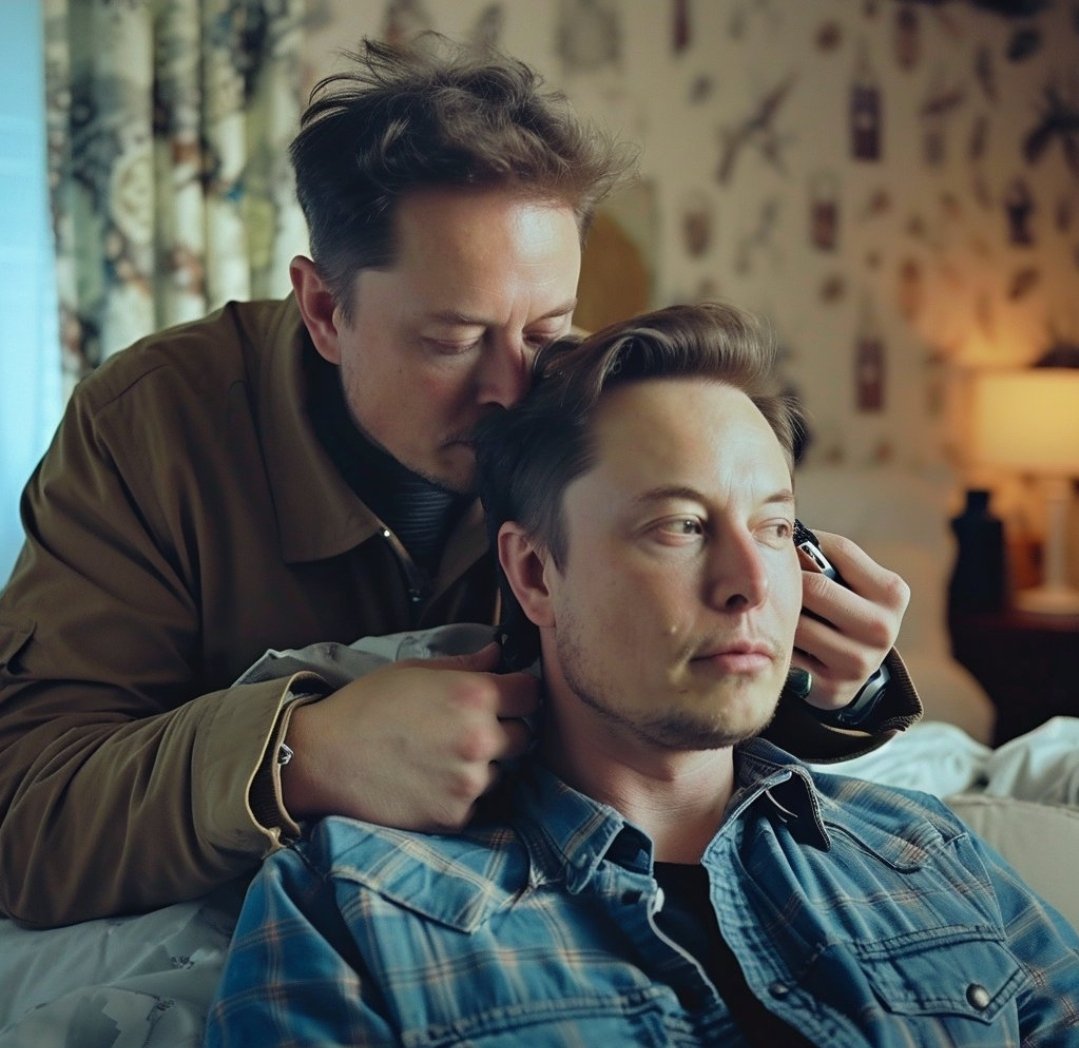 Elon Musk hanging out with Adrian Dittmann