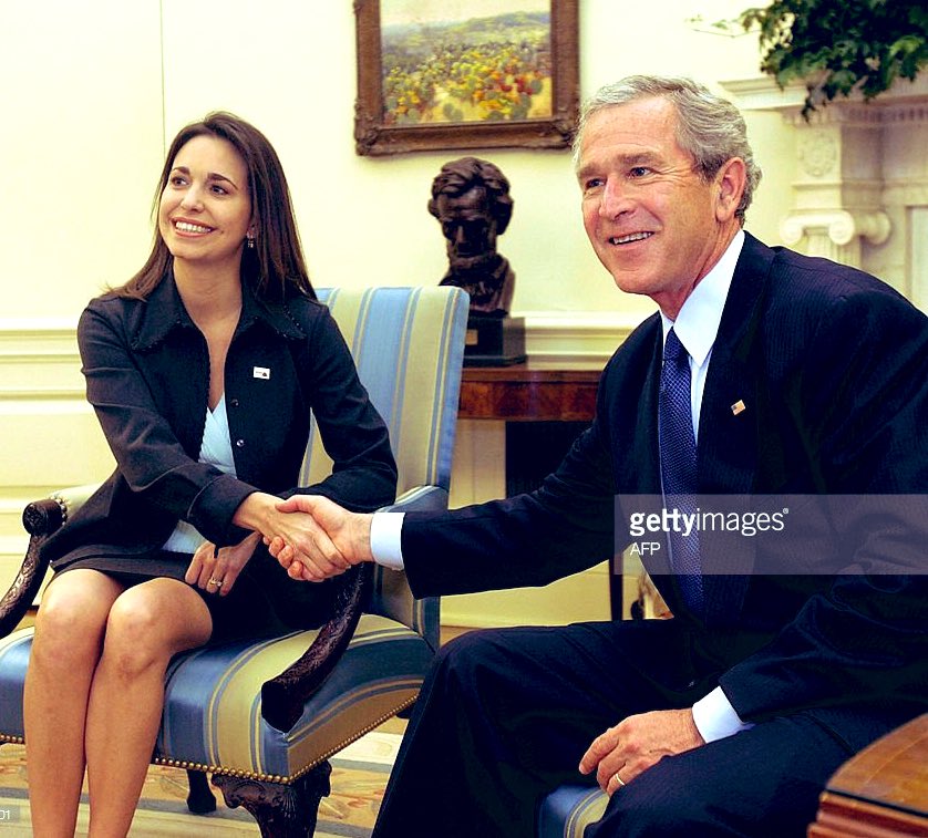 Kanthan2030's tweet image. #Venezuela’s traitor, María Corina Machado, has been groomed by the US empire for decades.

She probably has a mansion in Miami and $10 million in a savings account with Bank of America.