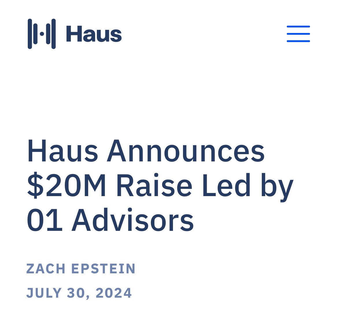 headwestguide's tweet image. Haus the major new competitor to Measured for incrementality testing announced today a $20M investment led by 01 Advisors

Are the great incrementality wars about to begin?

haus.io/blog/haus-anno…