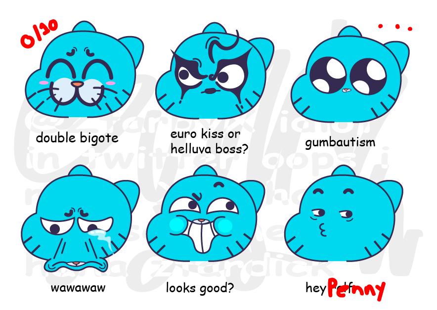 ZtarbyX's tweet photo. made some stupid silly gumball faces #tawog #TheAmazingWorldOfGumball #gumball #gunball https://t.co/7Rk0HD11Zo