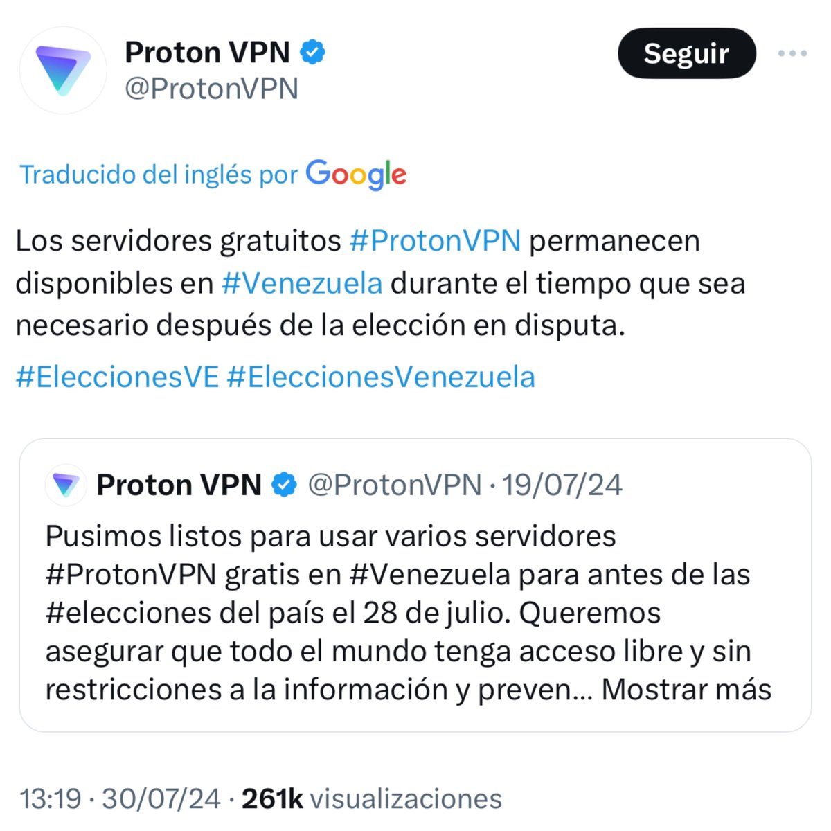 OOCprogresismo2's tweet image. 🇻🇪🇨🇭 Nicolás Maduro está bloqueando X en todo Venezuela y Proton VPN habilitó un servidor gratuito para que los venezolanos dentro del país no queden sin acceso.