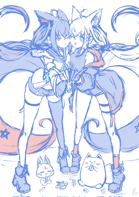 白黒フブフブさん衣装交換wip(*`・ω・') 