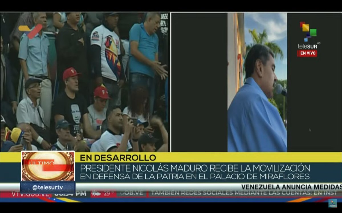 #ENVIVO| El presidente de #Venezuela, <a href="/NicolasMaduro/">Nicolás Maduro</a>: esto es un golpe planificado, cantado, ellos dijeron que no iban a reconocer al CNE, 15 días antes, se dedicaron a meter dinero del narcotráfico colombiano, dinero de Elon Muks y el Gobierno de #EEUU para armar las nuevas
