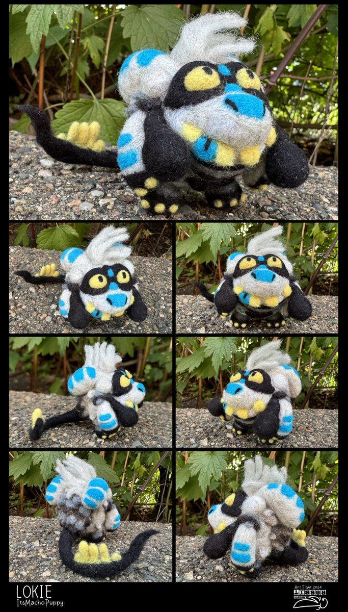 CraftRabbit2063's tweet photo. Needle felt Art fight attack! https://t.co/Nsht4srsai