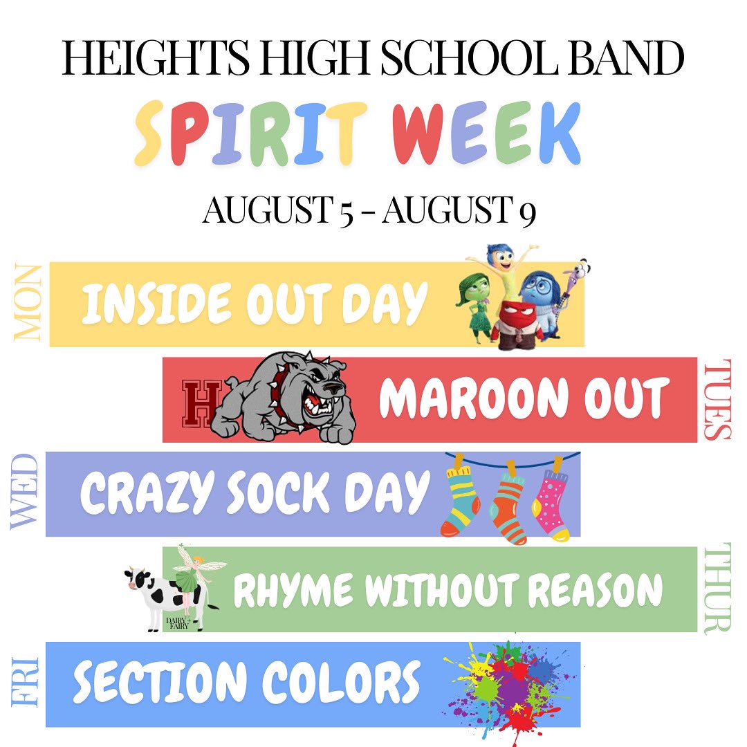 Spirit week is NEXT WEEK! we are SO EXCITED to see your themed outfits😆