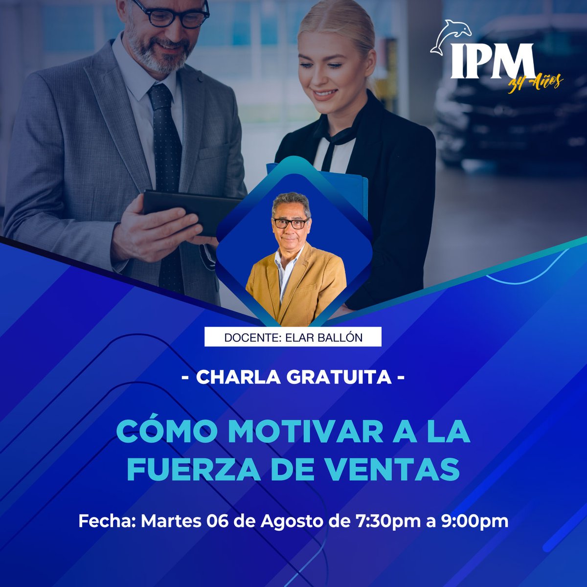 Te invitamos a nuestra charla gratuita: "Cómo Motivar a la fuerza de Ventas", se dictará el día martes 06 de Agosto de 7:30pm a 9:00pm. Puedes inscribirte en este link: fb.me/e/26SnX9CJC