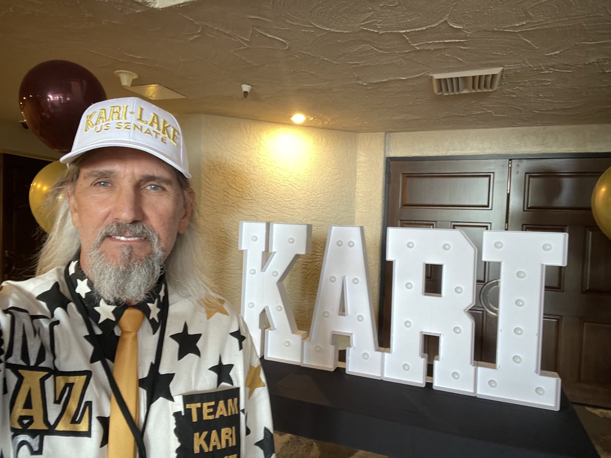 Real_AzKyle's tweet photo. .
WhooHoo!
Here early for the @KariLake Primary Victory party at Hilton Phoenix at the Peak.
Such a fun night ahead with #AzMAGA family & friends❤️
#KariLake4USSenate🌵🇺🇸🌵 https://t.co/KONTvEdolW