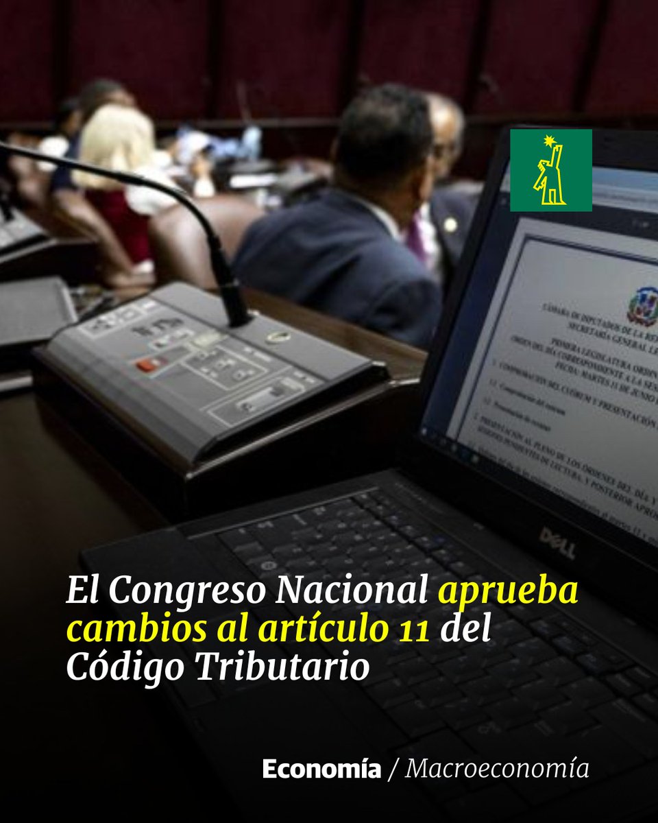 DiarioLibre's tweet photo. 💰| #EconomíaDL | El documento aclara limites de responsabilidad solidaria de terceras personas vinculadas a deudores tributarios
🔗https://t.co/i9GhCKEWCi
#DiarioLibre #Noticias #CongresoNacional #CodigoTributario https://t.co/Zl7GpOJnLu