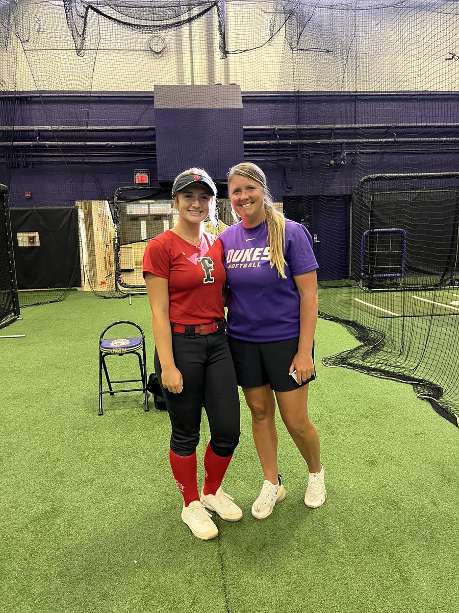 hunterhoffman48's tweet photo. Had an amazing time @JMUSoftball!! Loved getting to know the coaches and players. Enjoyed spending time on the beautiful campus!! Thank you @Coach_LaPorte and team, I look forward to seeing you soon. ❤️🧨🥎@firecrackersmm @Firecrackersinc https://t.co/xDLjpOX2eN