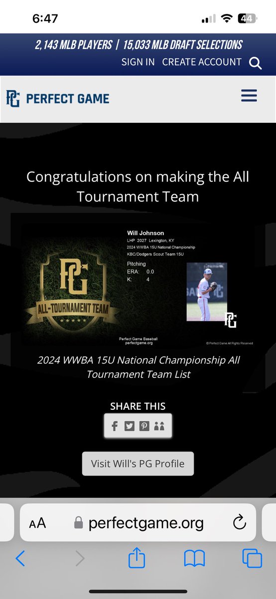KyBaseballClub-Peck (@kybballclubpeck) on Twitter photo Congrats Will on making the All Tourney Team at the WWBA!
<a href="/will_johnson00/">Will_johnson00</a>
<a href="/sayrebaseball/">Sayre Baseball</a>
<a href="/Kybaseballclub/">KBC</a> Congrats Will on making the All Tourney Team at the WWBA!
<a href="/will_johnson00/">Will_johnson00</a>
<a href="/sayrebaseball/">Sayre Baseball</a>
<a href="/Kybaseballclub/">KBC</a>