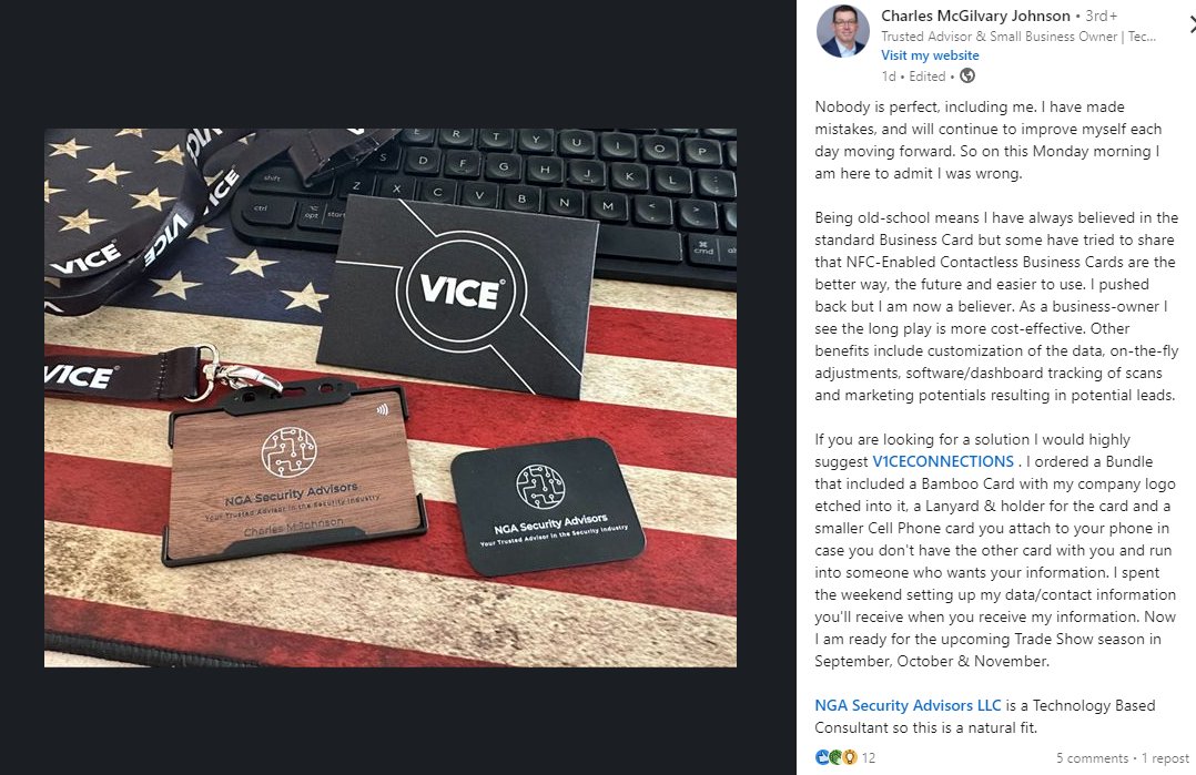 v1ceconnections's tweet photo. V1CE is helping old-school oriented professionals stay ahead of the game. Embrace change and step into the future with V1CE.💫

Have you made the switch to digital business cards? Share your thoughts below ! 

#viceconnections #DigitalBusinessCard #Networking #NFCBusinessCard https://t.co/OY5vvStecb