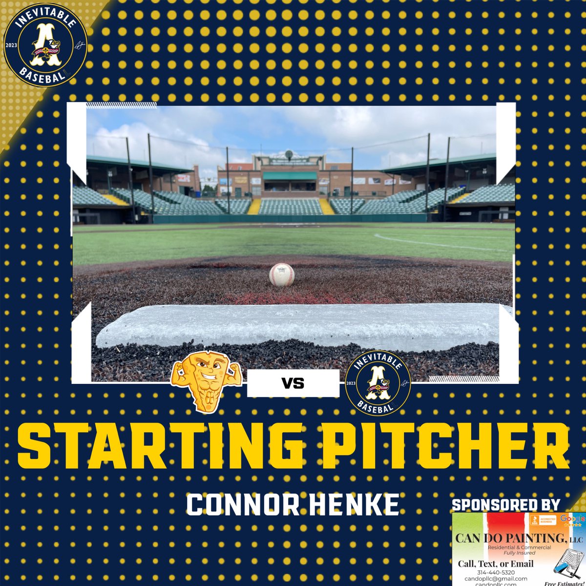 Your starting pitchers for tonight’s intense matchup!

Sponsored by: Can Do Painting, LLC