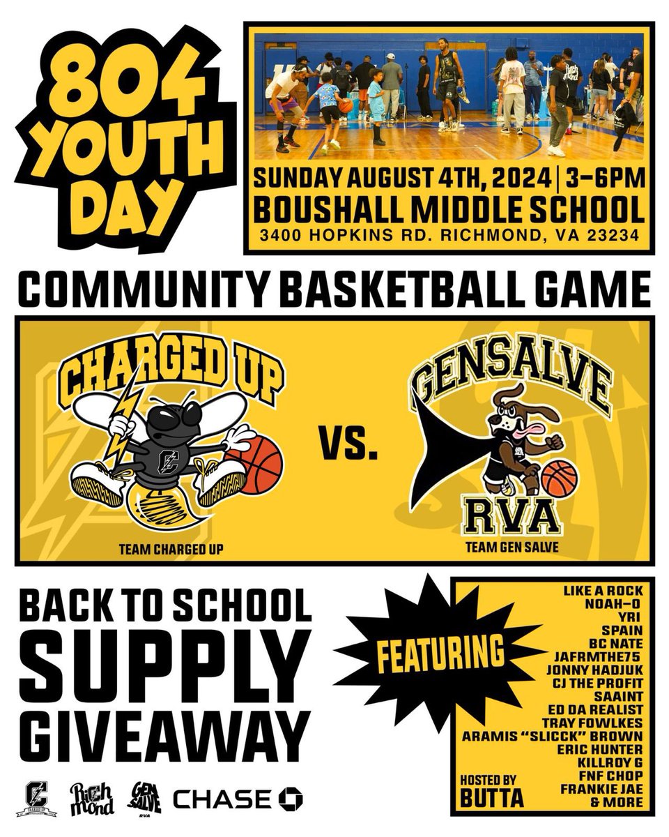 Pull🆙This will be awesome!!! If ur In #RVA 8/4 3-6pm come out! DONATIONS definitely welcomed and needed (see flyer) #804YouthDay