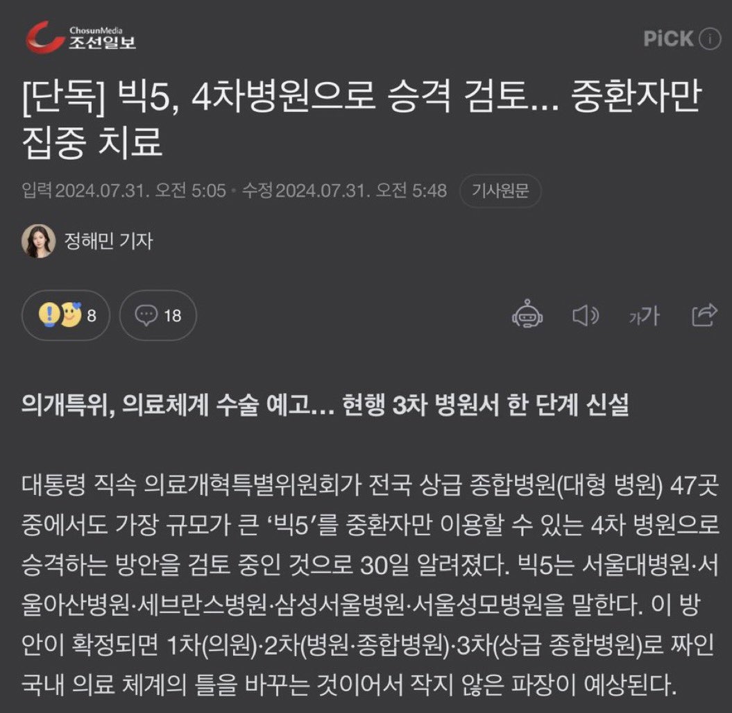 특권층만 여유있게 집중치료 받겠다는 것