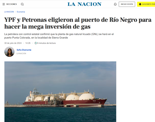 JuanMPippia's tweet photo. Punta Colorada y no Bahía Blanca será la "terminal portuaria" de Vaca Muerta. Se argumenta que Rio Negro ganó por haber adherido al RIGI y contar con aguas más profundas. Espero que se conozcan más detalles, resultó un interesante caso práctico de geoeconomía. https://t.co/s9NTIXATiG