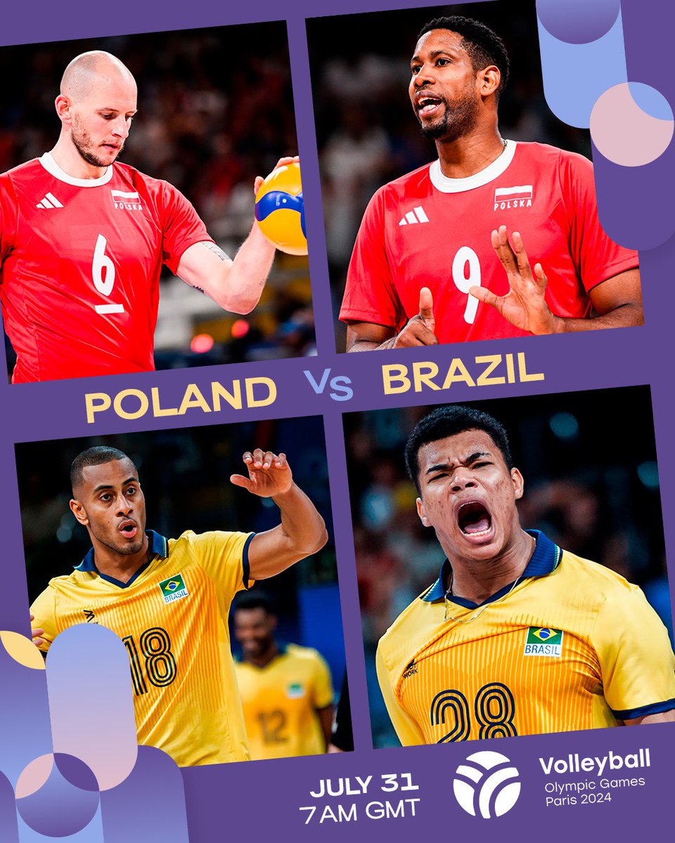 volleyballworld's tweet photo. DAY 5️⃣ IN @Paris2024! 

Japan 🇯🇵 and Brazil 🇧🇷 must win their matches today to keep their chances alive of advancing to the next round.

➡️ July 31 Live score &amp; stats: https://t.co/zWteoaQ4AV.

🛍️ Buy your Olympic #volleyball: https://t.co/ka1N7n0EiH.

 🏐 #Paris2024 https://t.co/Hfk67Mi5rU