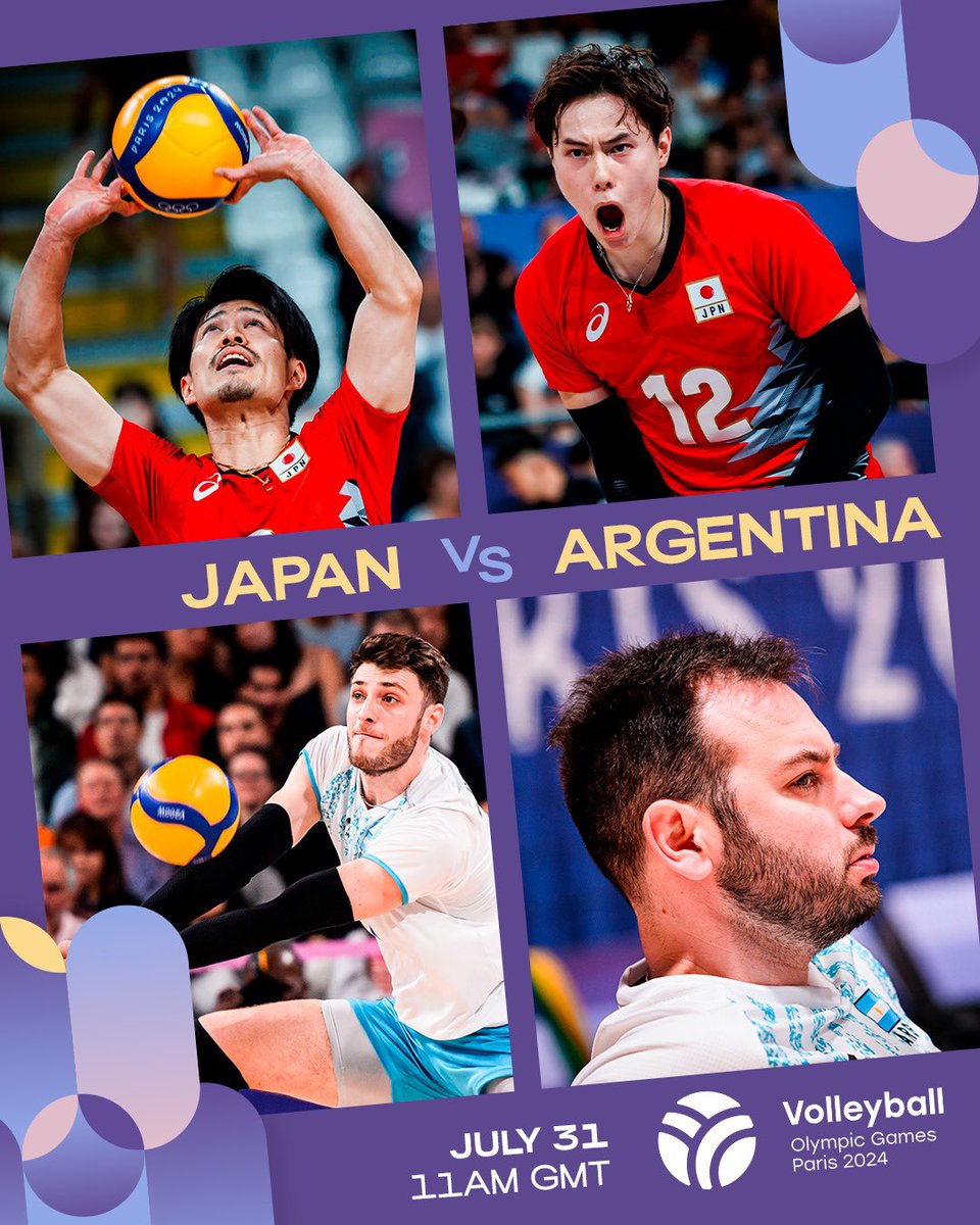 volleyballworld's tweet photo. DAY 5️⃣ IN @Paris2024! 

Japan 🇯🇵 and Brazil 🇧🇷 must win their matches today to keep their chances alive of advancing to the next round.

➡️ July 31 Live score &amp; stats: https://t.co/zWteoaQ4AV.

🛍️ Buy your Olympic #volleyball: https://t.co/ka1N7n0EiH.

 🏐 #Paris2024 https://t.co/Hfk67Mi5rU