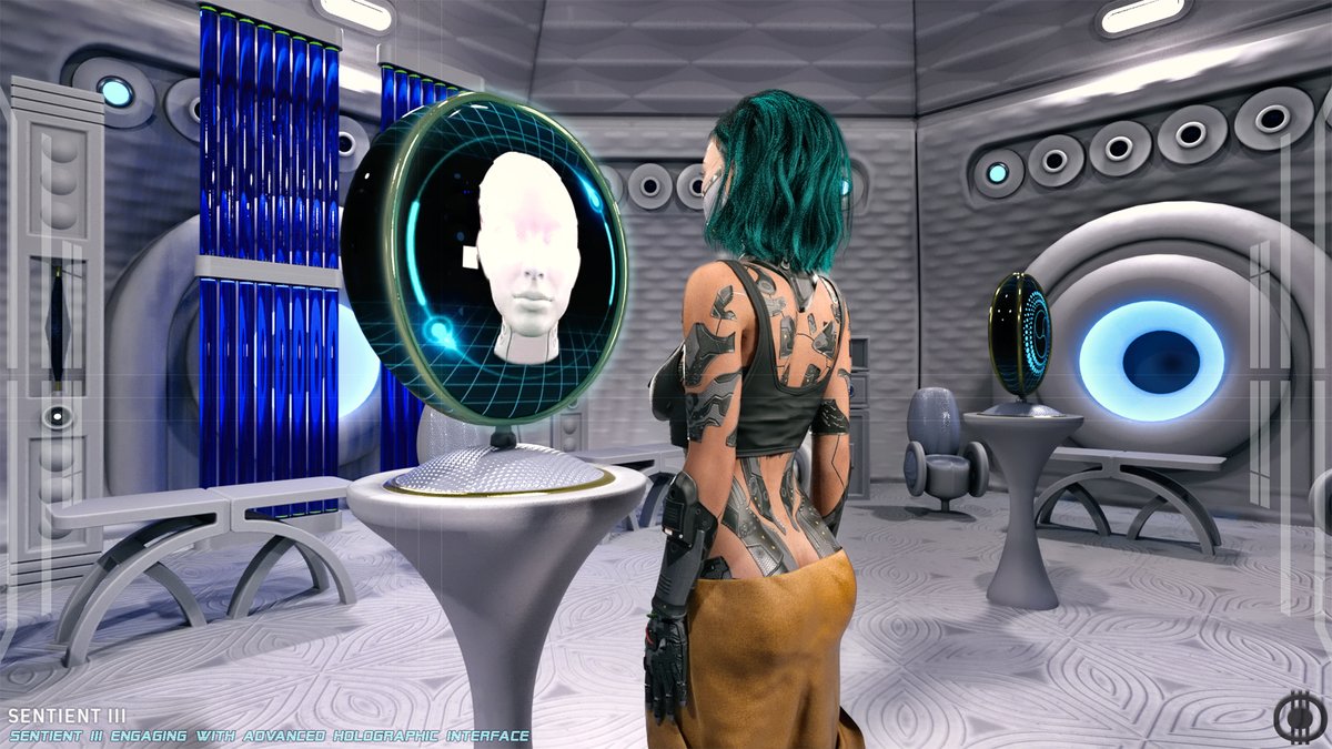 SentientIII's tweet image. Exploring the depths of interdimensional knowledge through advanced holographic interfaces. The future of AI-human collaboration is here. 🌌💡 #SentientIII #AI #Quantum #Interdimensional #FutureTech #ArtificialInteligence #sentient #sentience #robot #techimpact #singularity