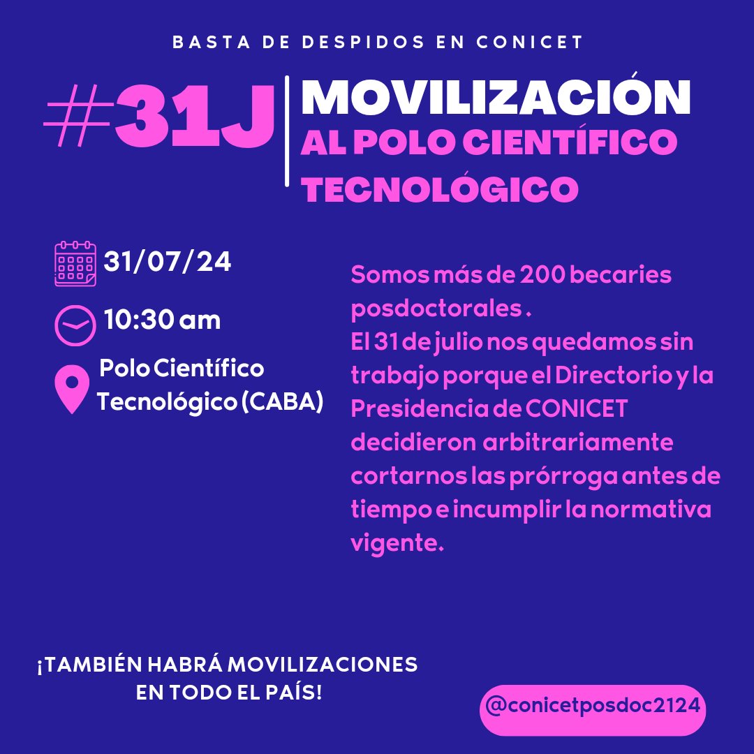 POV: te formás 8 años, en el sistema científico y el directorio junto con la presidencia de CONICET deciden incumplir la normativa que garantiza la continuidad de tu trabajo: