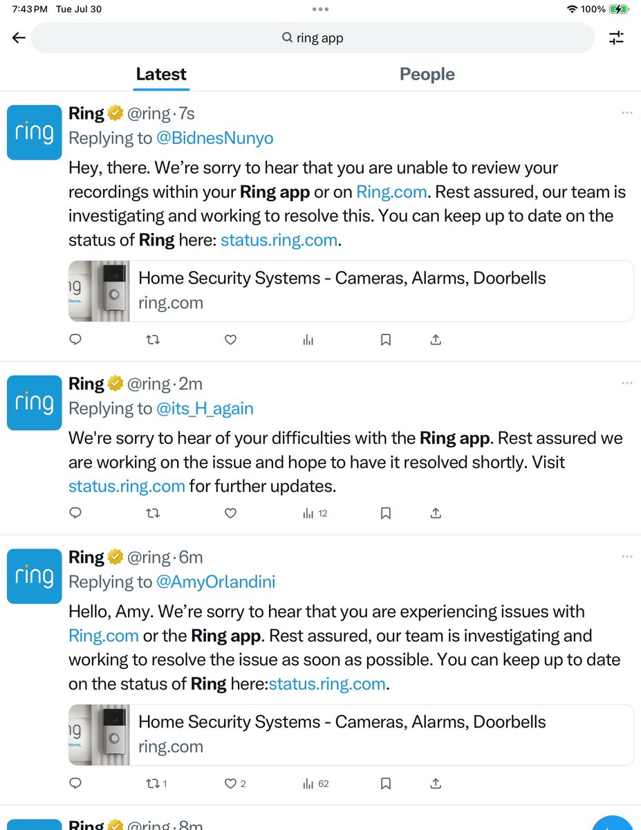 huzi860817's tweet image. Another outage. Now #RingApp