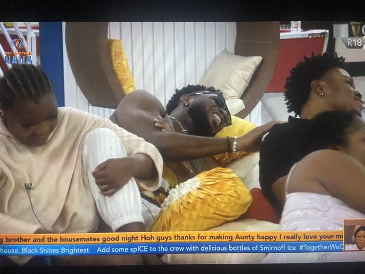 ladethefirst's tweet photo. The way the housemates laughed when Nne said she loves partying 🤣🤣🤣 #BBNaija #BBNaijaS9 https://t.co/jtkKcU6zFP
