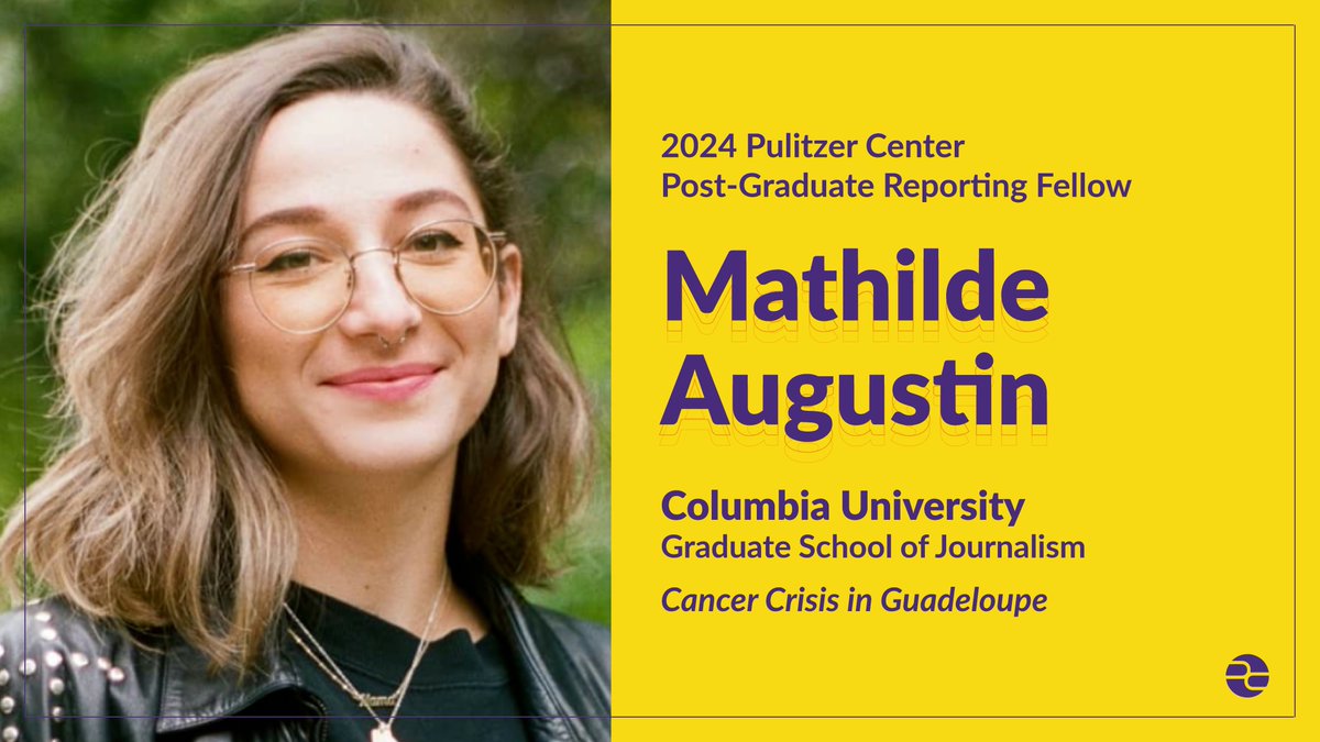 From <a href="/columbiajourn/">Columbia Journalism School</a>, we have @mat_augustin!

She will cover Guadeloupe's cancer crisis, which is linked to a toxic pesticide that France used in the Caribbean until the mid-90's.

👉bit.ly/PostGrdRF24