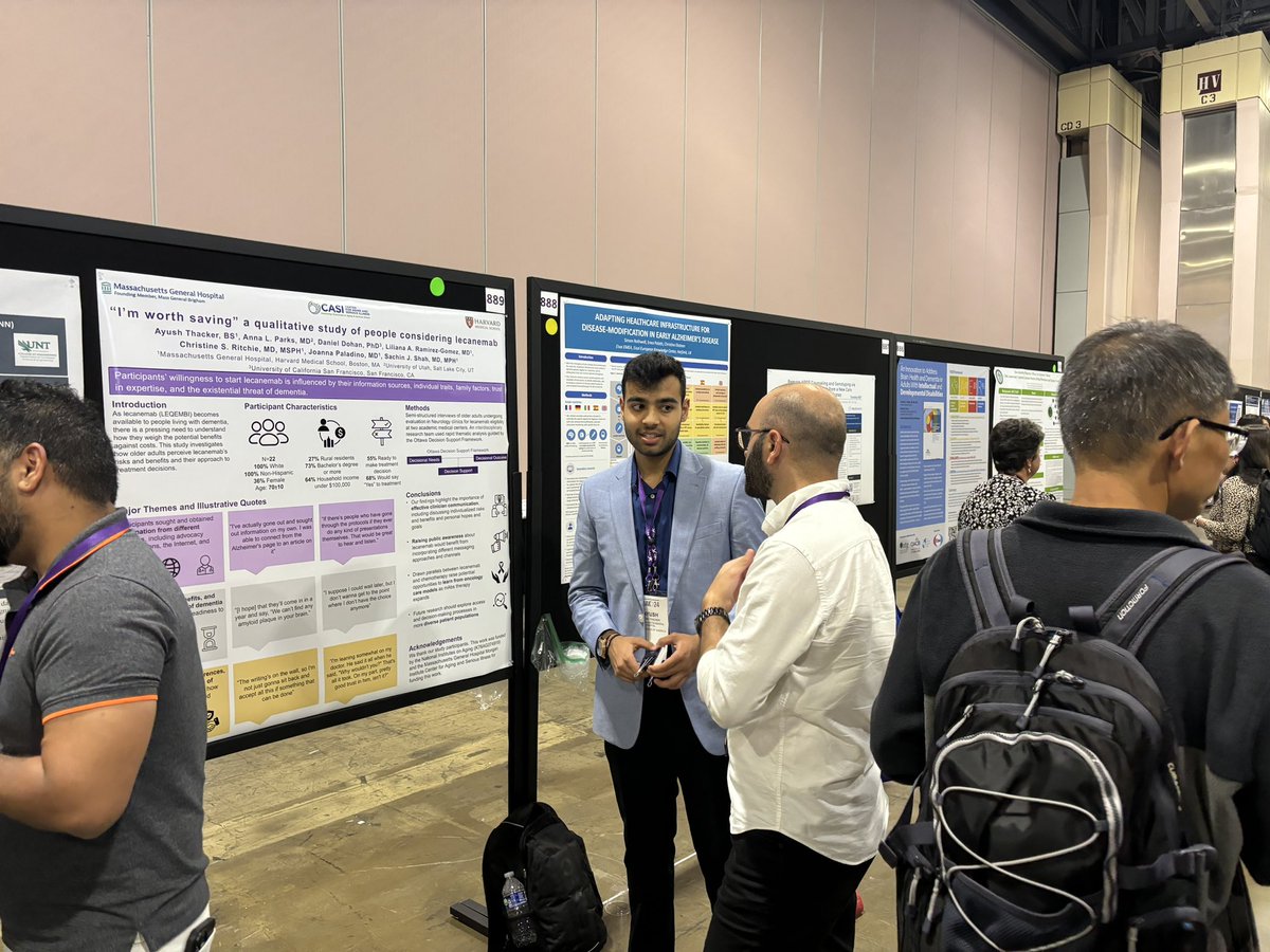 ajthacker529's tweet photo. Thank you to #AAIC2024 for having me present a Developing Topics poster regarding qualitative data on patient perspectives for #lecanemab decision making!!
@MGH_CASI https://t.co/4idvoWlb84