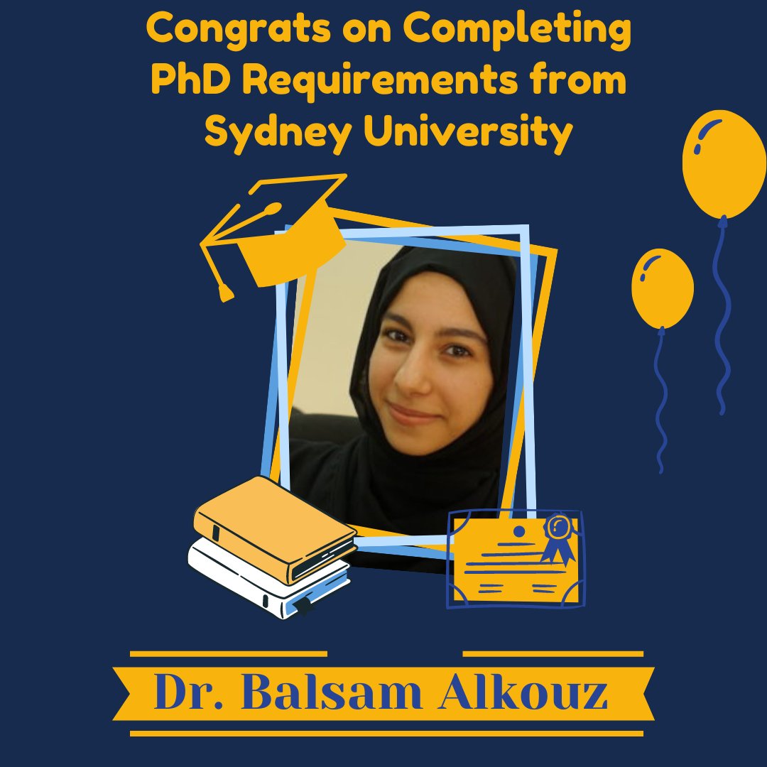 SCSLab's tweet image. 🎓Congratulations to Dr. Balsam Alkouz on being conferred the PhD degree in Computer Science, University of Sydney! Proud of you! 🌟 

◆ PhD Thesis Title: Swarm-Based Drone-as-a-Service for Delivery
◆ Profile Link: scslab.net/our-team/balsa…

#USYDGrad #scslab
