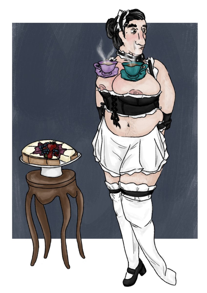 oldmilfenjoyer's tweet photo. yall know the image going around of a woman balancing tea cups on her boobs. its teatime on the revenge <3 @CanyonCheesecak #CanyonCheesecakeWeek https://t.co/WmzKdBOv0r