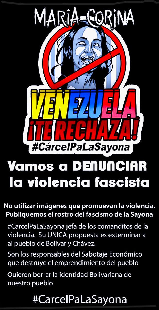 #CarcelPaLaSayona
Venezuela se respeta