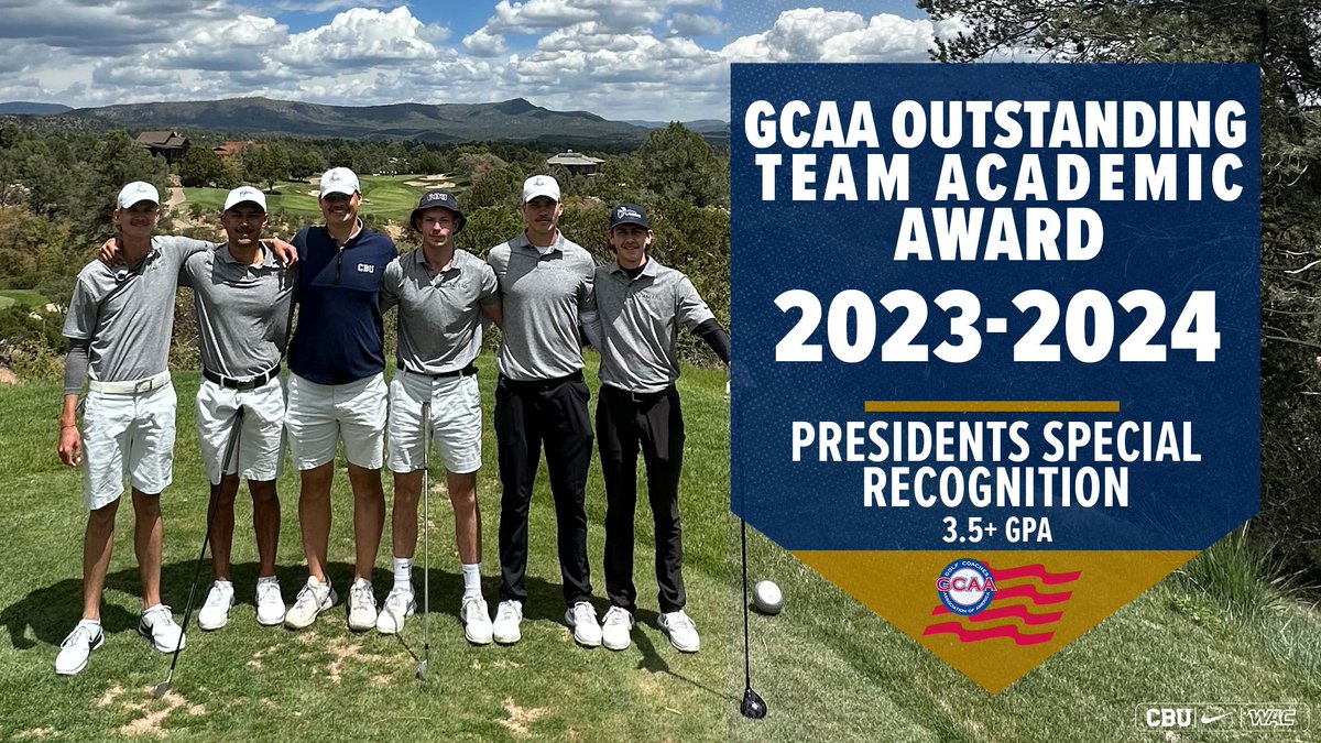 CBUMensGolf's tweet photo. The Lancers have been recognized for their efforts in the classroom with the @GolfCoachesAssn Presidents Special Recognition Team Academic Award after maintaining above a 3.5 GPA during the 2023-2024 season👏

#LanceUp⚔️ https://t.co/MUqbP3HLLq