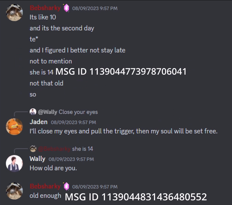 srebrenikk's tweet photo. ABSOLUTELY disgusting that @Roblox would allow a game of this size on their platform. The owner, BebSharky, admitting he did inappropriate things with a 14 year old girl. This should NOT be tolerated. TO GO THIS LONG BEING UNNOTICED IS INSANITY! @Roblox https://t.co/GnzaYDjgYe