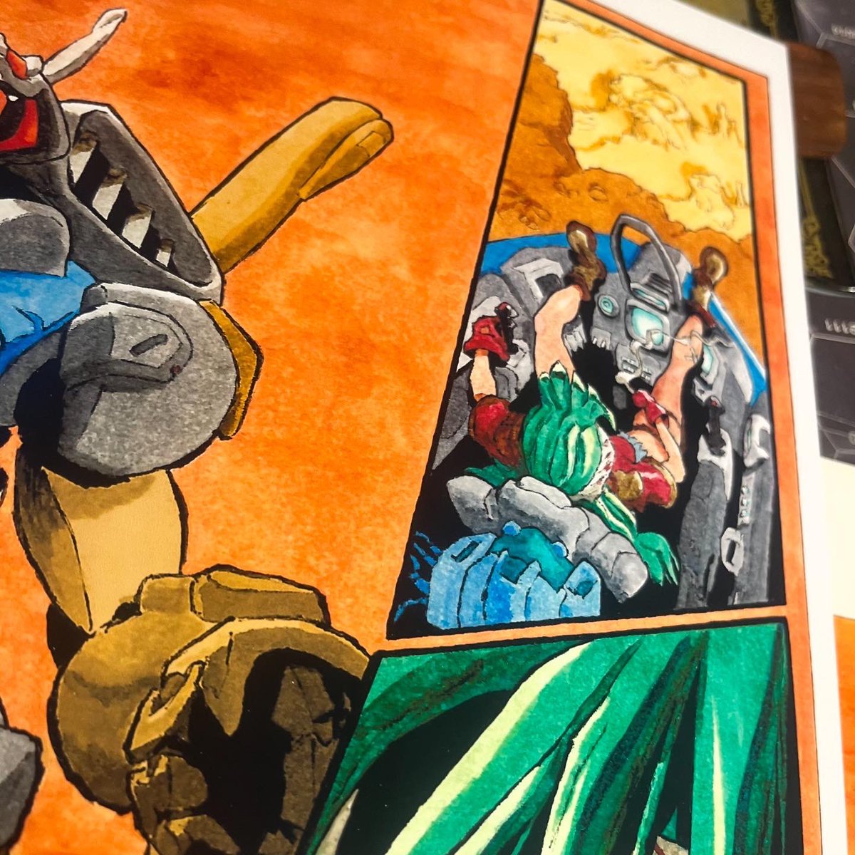 Manually upscaled an older marker drawing, in hopes it may make a nice print

‘Jackrabbit’s revenge’ 

(Original Ostscout design)

#battletech