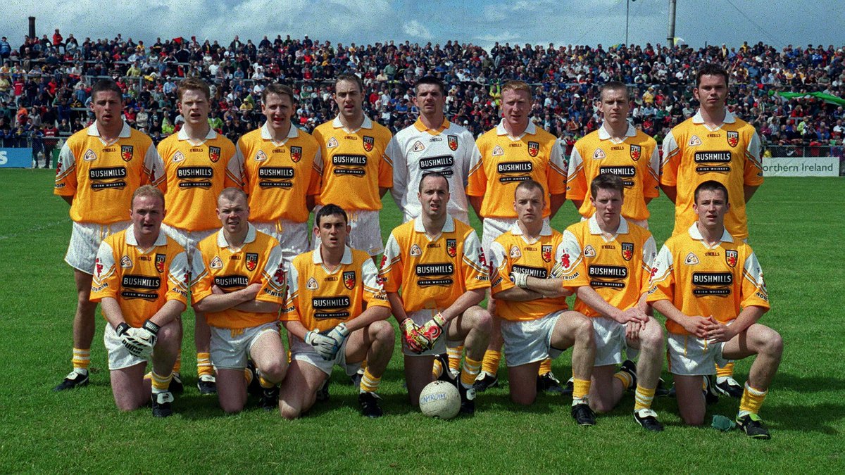 Gaelic_Life's tweet photo. It's #ThrowbackThursday and an @AontroimGAA team from 1999 https://t.co/s8nvCKAm7J