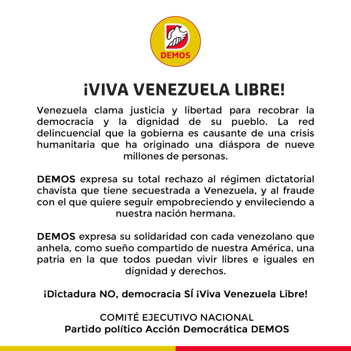 DEMOS Acción Democrática tweet media