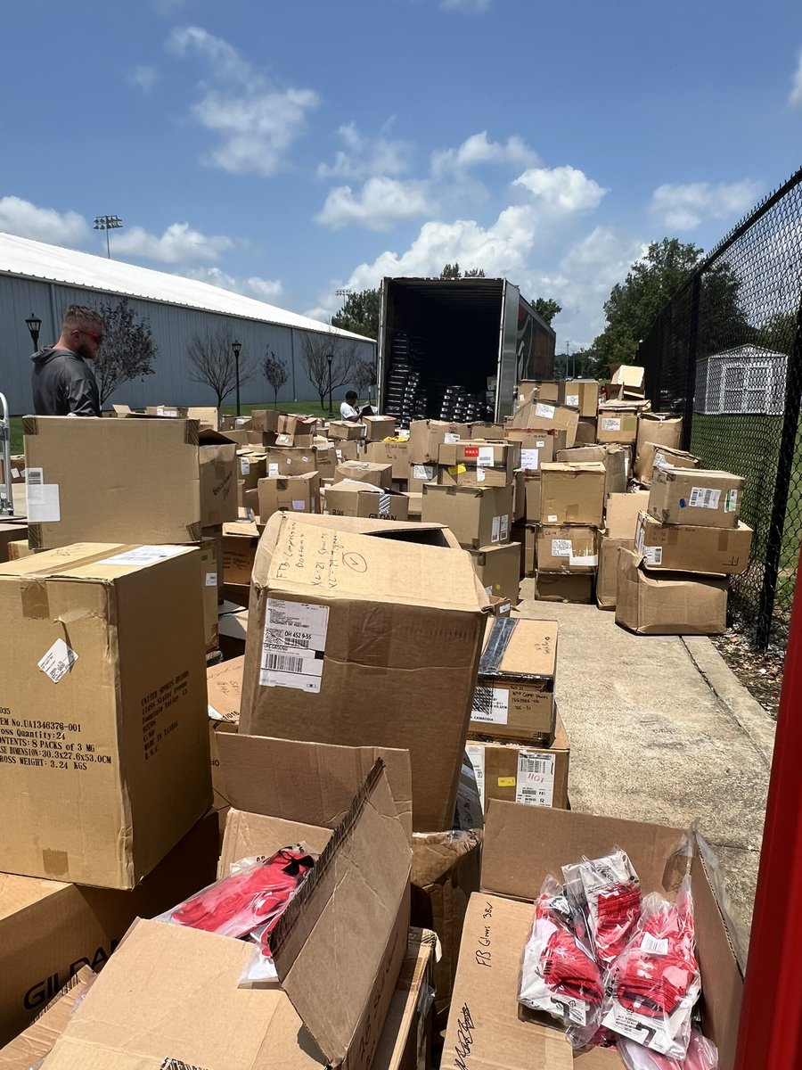 Big delivery today, gearing up for fall camp… 🔜
