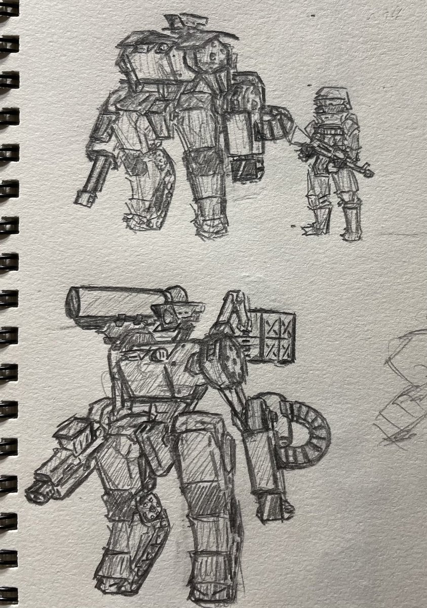 NotAvailable501's tweet image. Forgot to actually post these here; further ideas for bulkier design with ideas for different weapon kits