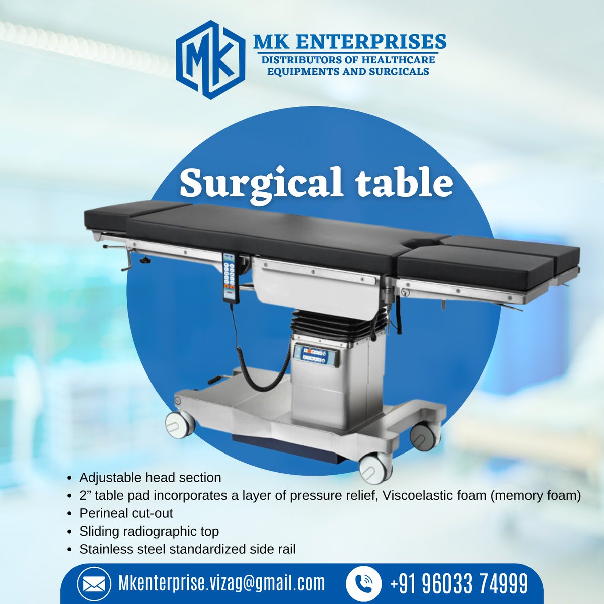 MKENTER28745938's tweet image. 📢 Introducing the Mk Enterprises Surgical Table! 🌟🔬

#MkEnterprises #SurgicalTable #MedicalInnovation #HealthcareExcellence #SurgicalEquipment #MedTech #ComfortAndPrecision #SurgicalSolutions #OperatingRoom #HealthcareDesign #MedicalEquipment #SurgicalTech #PatientCare