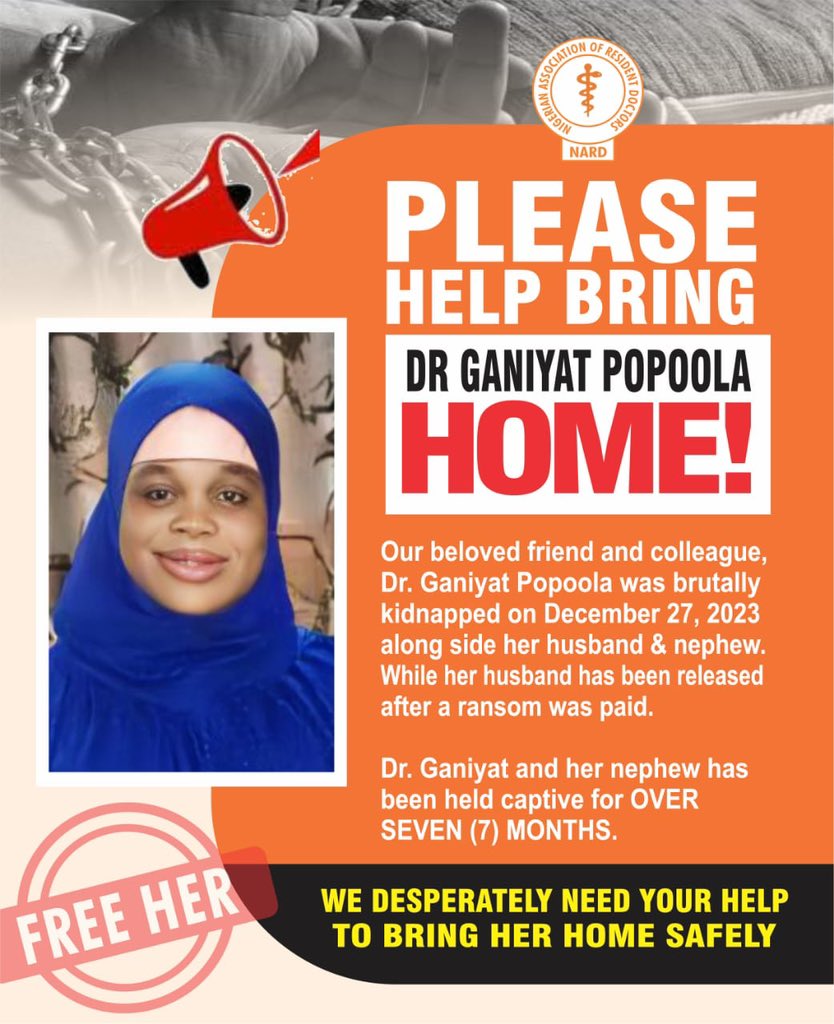 abassajayi's tweet photo. We will not stop until we #BringBackGaniyat keep posting the tag!!!!

Ganiyat is in a poor state of health, Folarami’s vision is threatened 

@HQNigerianArmy @NuhuRibadu @ubasanius @nationalnma @officialABAT https://t.co/v6WmlX2SCf