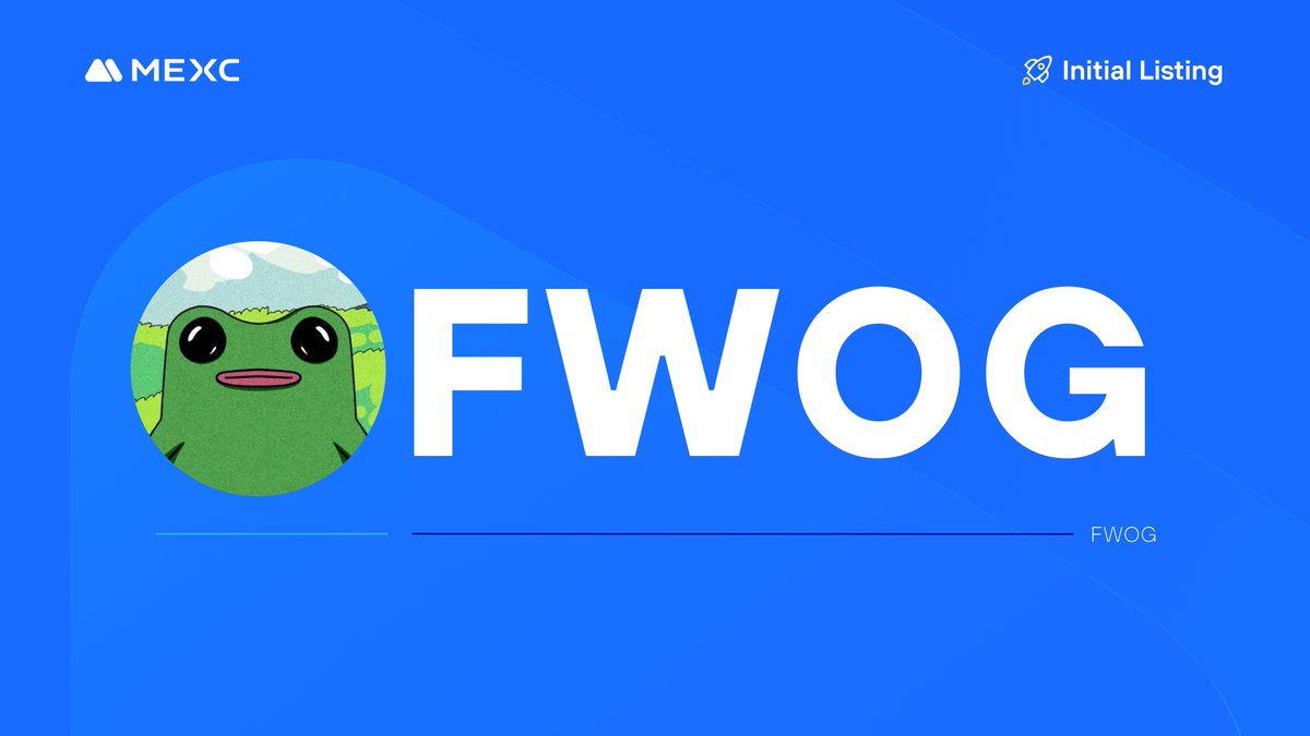 🚨#MEXC New Listing Alert!

📈 $FWOG/USDT will be listed in the Assessment Zone on 2024-07-31 10:00 (UTC).

<a href="/solfwog/">FWOG</a> is a meme coin on the Solana chain.

Details: mexc.com/support/articl…