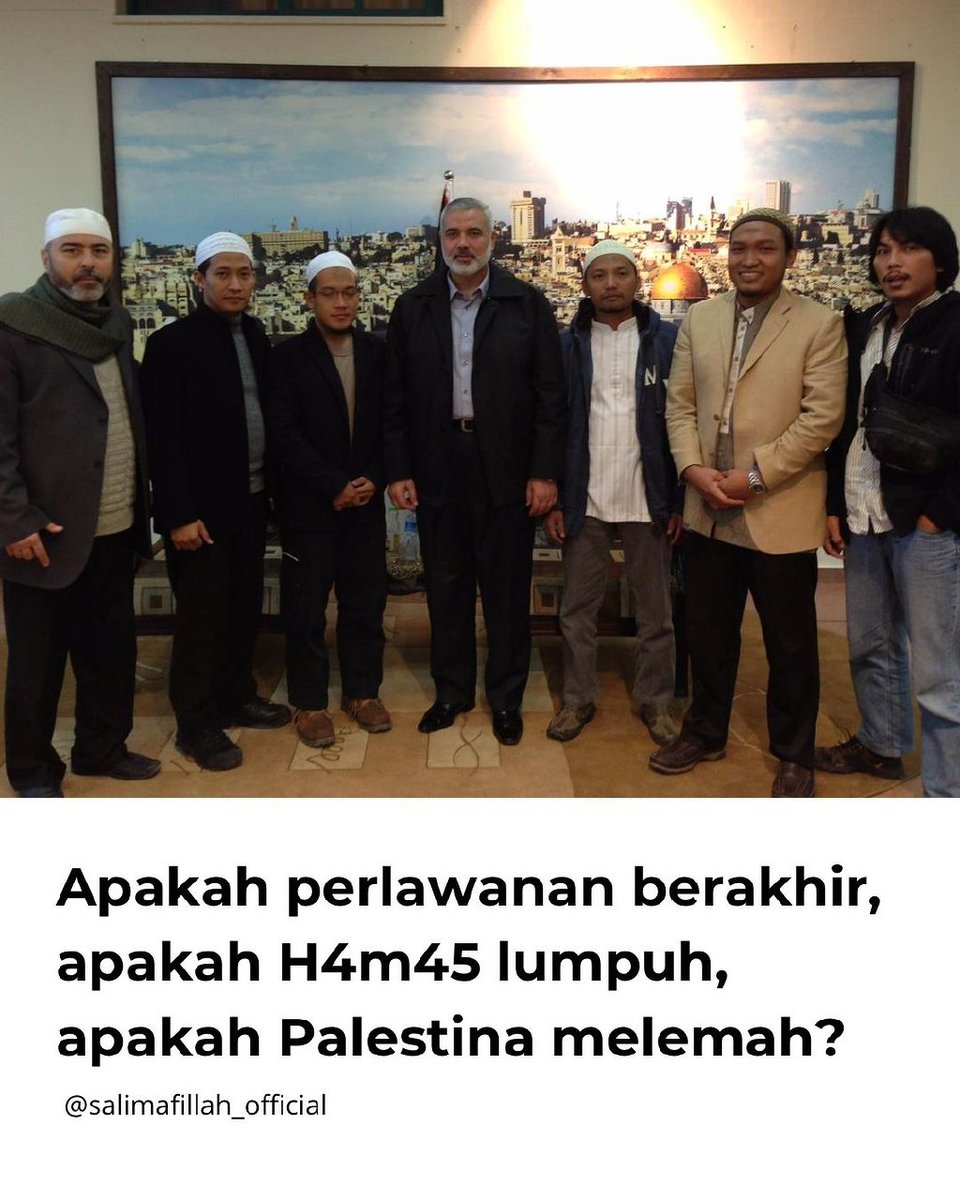 MarbotAlAqsha's tweet photo. Apakah perlawanan berakhir?
Apakah H4M45 lumpuh? Apakah Palestina melemah? 
@salimafillah https://t.co/jbppXtYlBx
