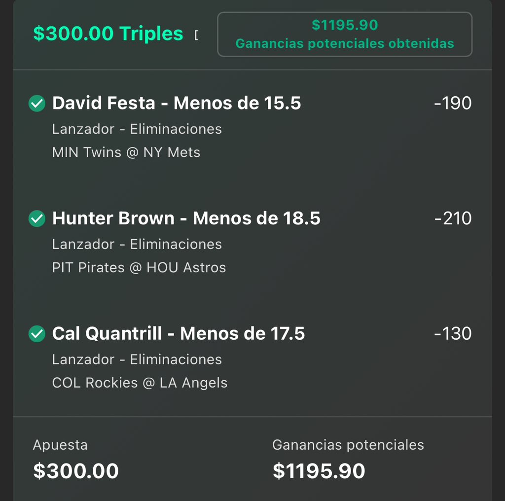 Ayer GANAMOS en mis grupos free de whats app✅🤑💰

Hoy GANAMOS en mis grupos free de whats app✅🤑💰

Además gané un parlay de esos q mando en mi grupo de parlays q comienza el 1 de agosto.

Están listos? Inscríbanse ahora 🫶✅
Además rifaré un lugar entre los RTs de este tuit🔥