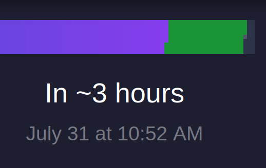 ZedZeroth's tweet photo. There have been some slow blocks so we're still 3 hours off the 🌠#Chaindrop! https://t.co/0w1H1pgQKM