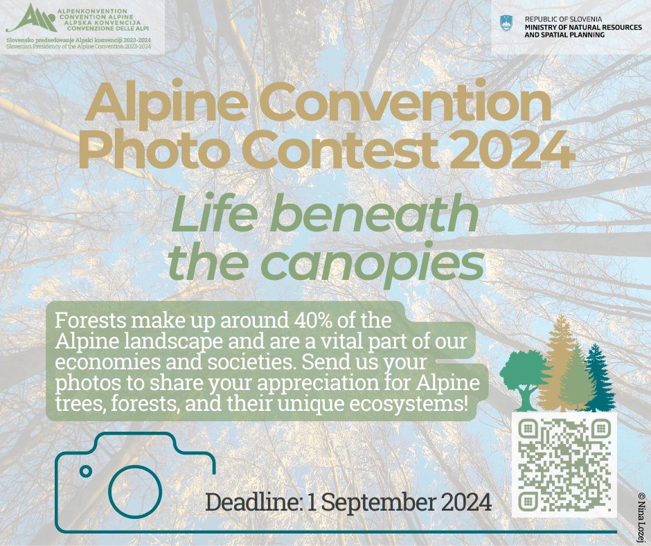 Alpine Convention (@alpconv) on Twitter photo ⏰ Reminder: there is just over a month to go in our annual #PhotoContest! Make sure to send us your photos of #AlpineForests and trees for a chance to win a prize and be part of the #AlpineConvention calendar 🌲🌳
ℹ️ loom.ly/SepXrAs
<a href="/rs_mnvp/">Ministrstvo za naravne vire in prostor | MNVP</a> ⏰ Reminder: there is just over a month to go in our annual #PhotoContest! Make sure to send us your photos of #AlpineForests and trees for a chance to win a prize and be part of the #AlpineConvention calendar 🌲🌳
ℹ️ loom.ly/SepXrAs
<a href="/rs_mnvp/">Ministrstvo za naravne vire in prostor | MNVP</a>