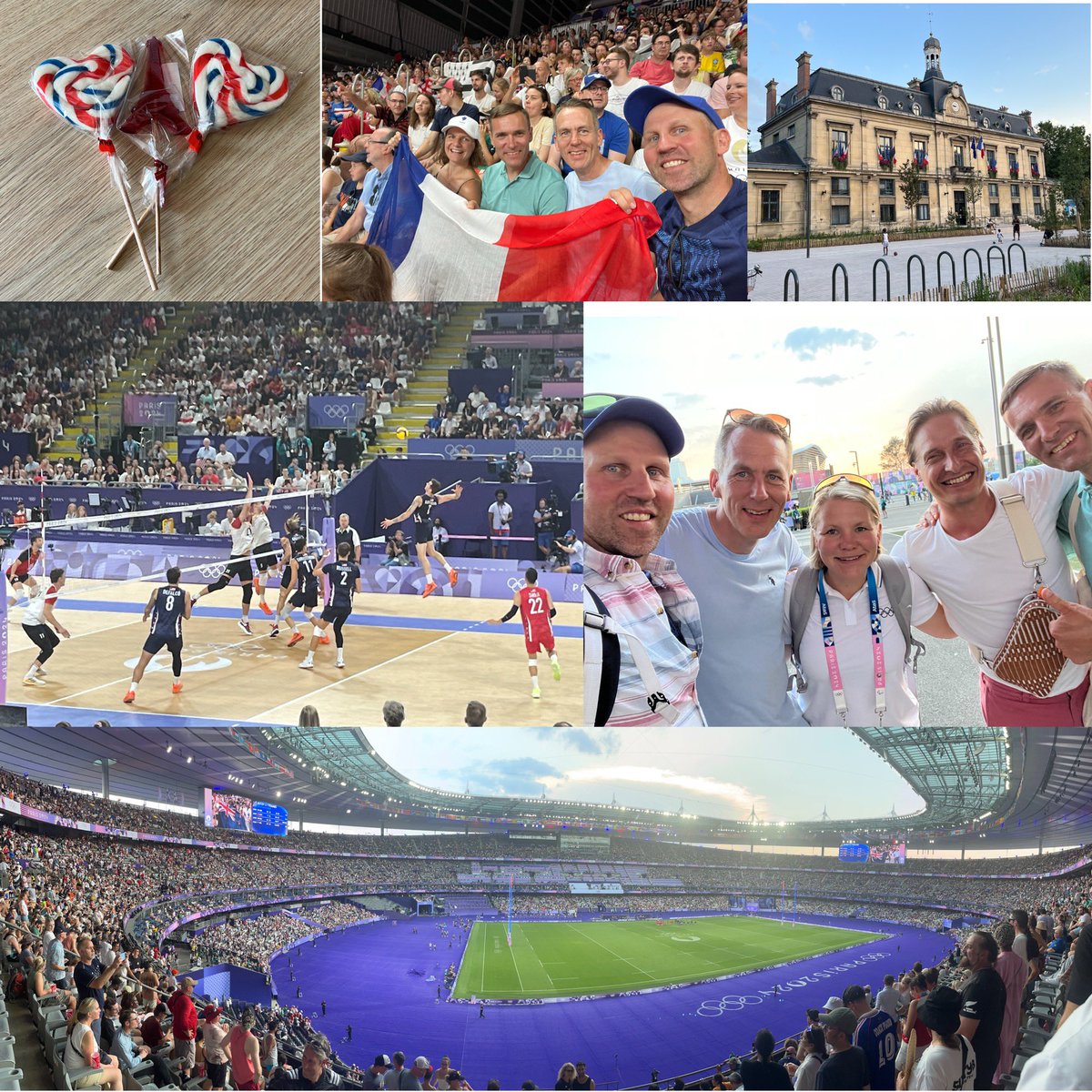 Olympialaiset day2:
Aamulla hotellivaihto kavereiden luo. Päivällä tiukka huippupeli lentopalloa M 🇺🇸vs🇩🇪 3-2 upeassa tunnelmassa! Illaksi Stade de Francelle naisten rugby finaaleihin; Ka Mate All Blacks 🇳🇿🥇🏉! Märskykaveri Emmakin ehdittiin nähdä. Hieno sporttipäivä! #Paris2024