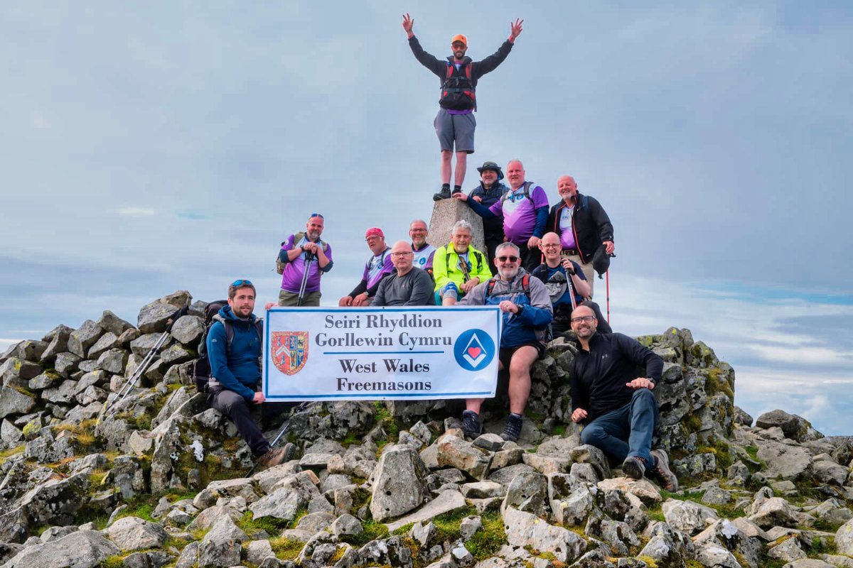Second summit, Cader Idris, now complete by West Wales Masons #caderidris #westwalesmason #stdavidslodge366 #w3p #3peaks #welsh3peaks