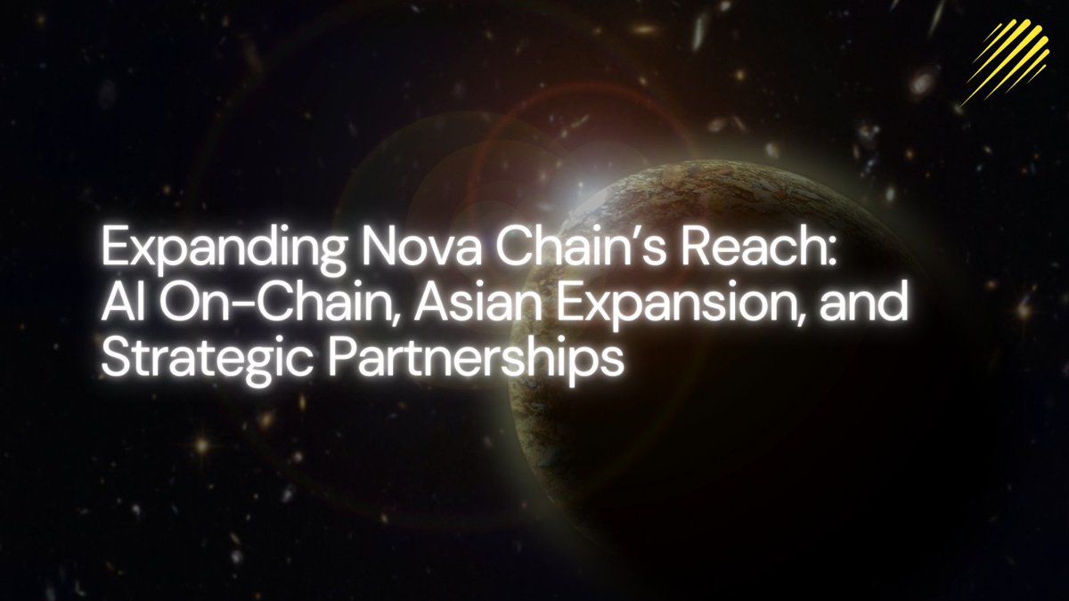 🚀✨ Boom! Pow! Nova Chain is back on <a href="/bitcoinnews/"></a> again and making waves!🌊✨
🤖 AI On-Chain: We are supercharging our future platform with advanced AI for smarter, more adaptive solutions.

🌏 Asian Expansion: Thriving in the dynamic blockchain scene with strategic local